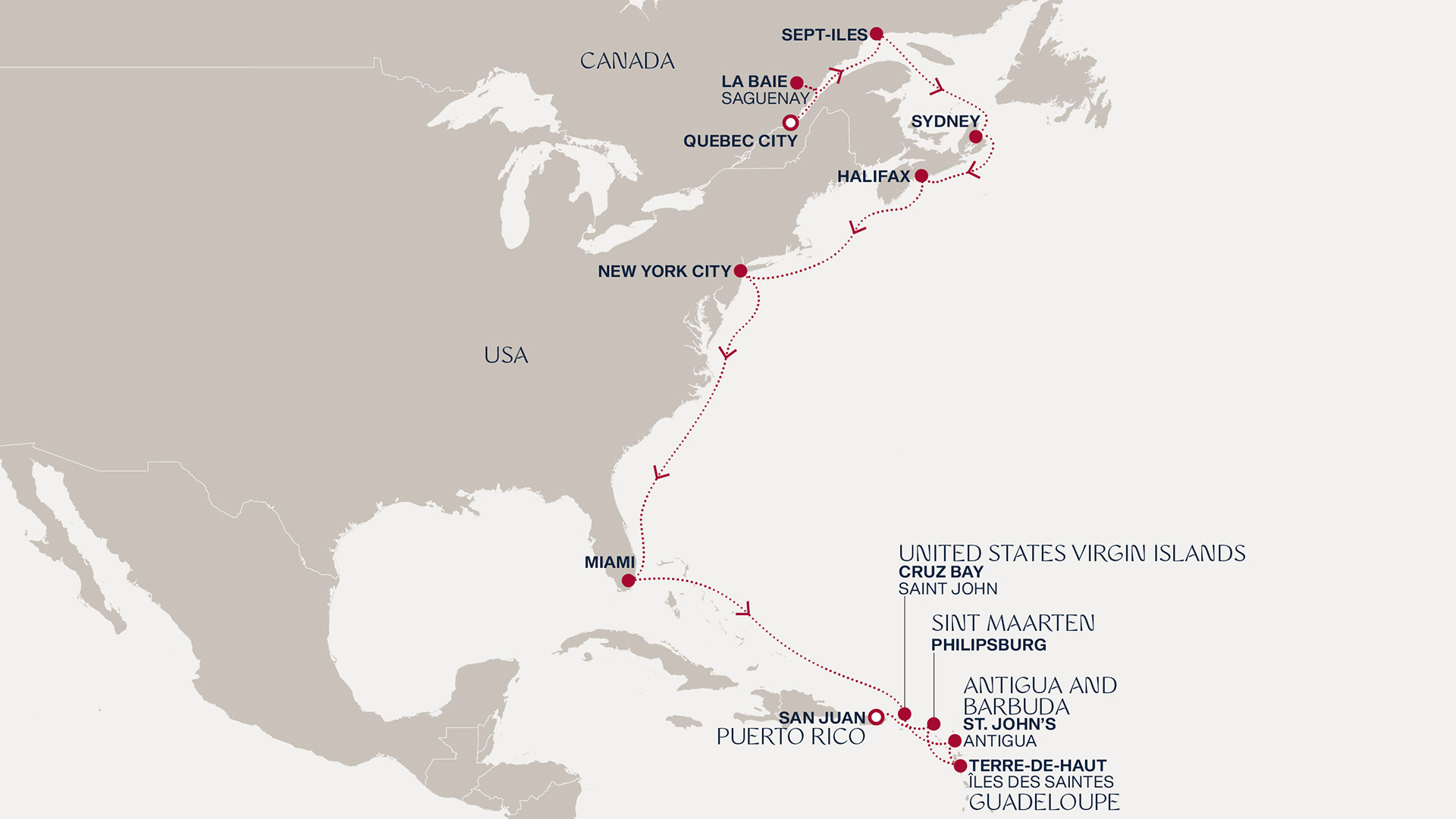 Itinerary map