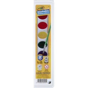 Set de acuarela lavable semihúmedo, 8 colores