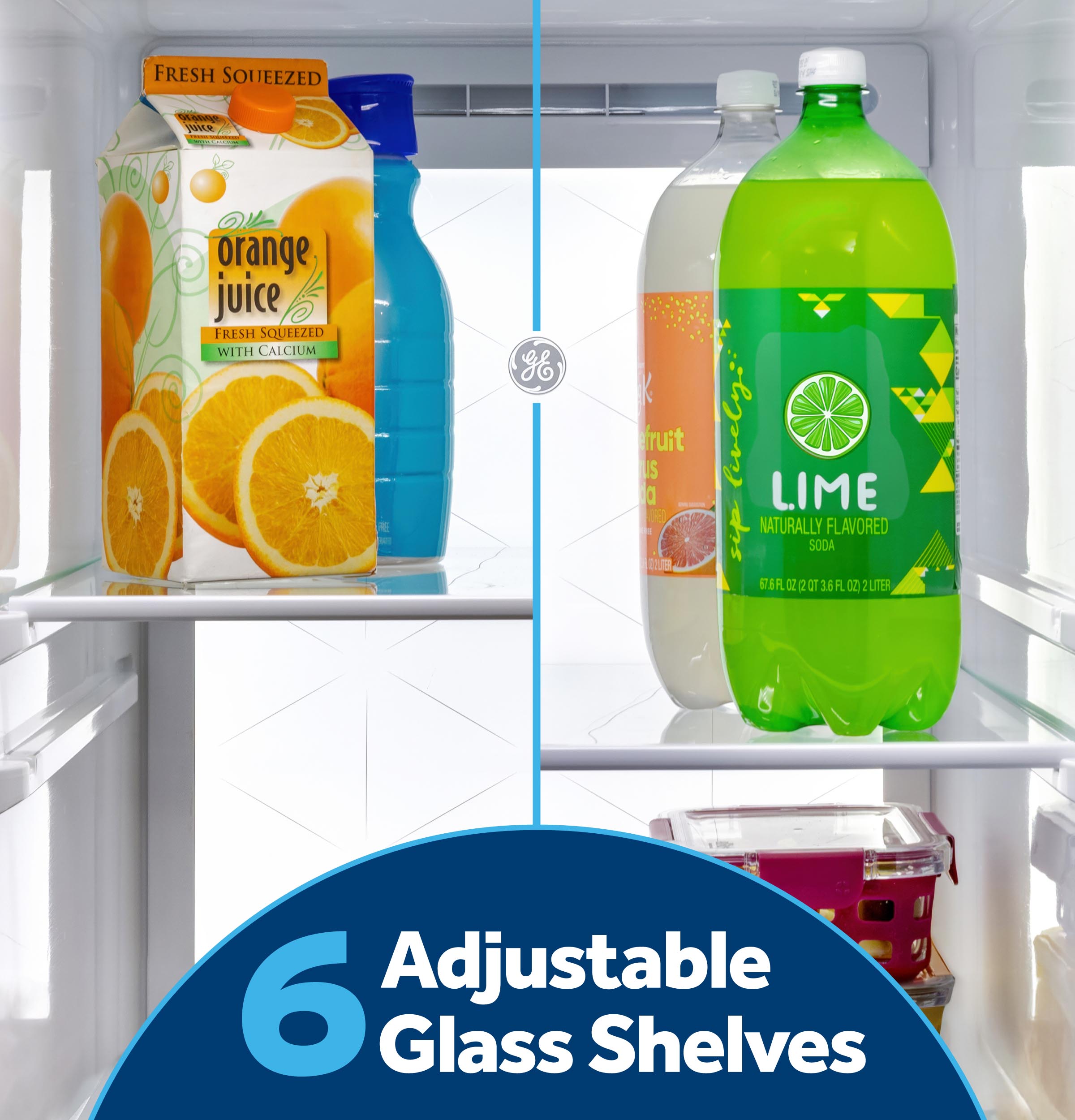 Adjustable Fresh Food Shelves