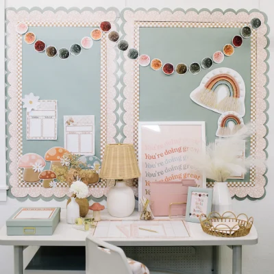 Fadeless Schoolgirl Style Bulletin Board Paper, Vintage Chalkboard, 47.25" x 50', 1 Roll example 2