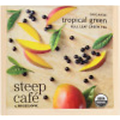 steep Café Organic Tropical Green Tea - Box of 50 pyramid tea bags