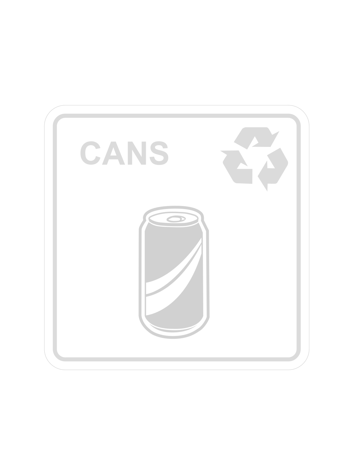WASTE WATCHER – Label – Cans – Clear-White