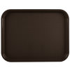 10" x 14" polypropylene fast-food tray in brown