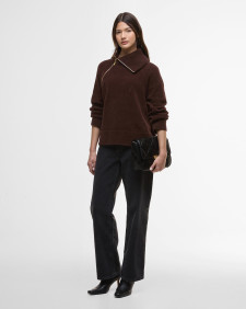 Saskia Funnel-Neck Jumper Chocolate