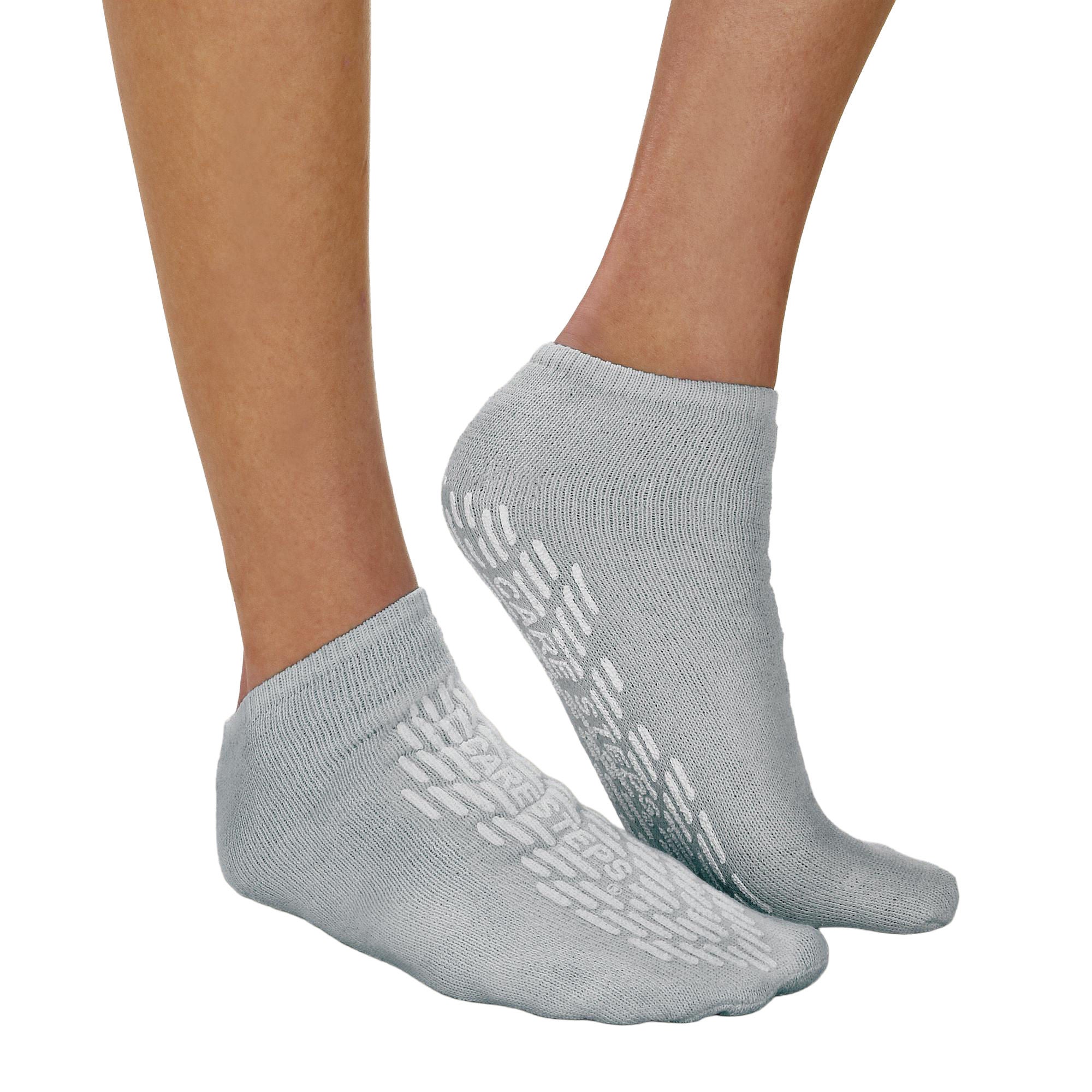 Care-Steps® Double Tread Slipper Socks, Extra Large, Gray