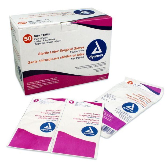 Dynarex GLOVE, SURG LTX 7.5 STR2 TXT (50PR/BX 4BX/CS)