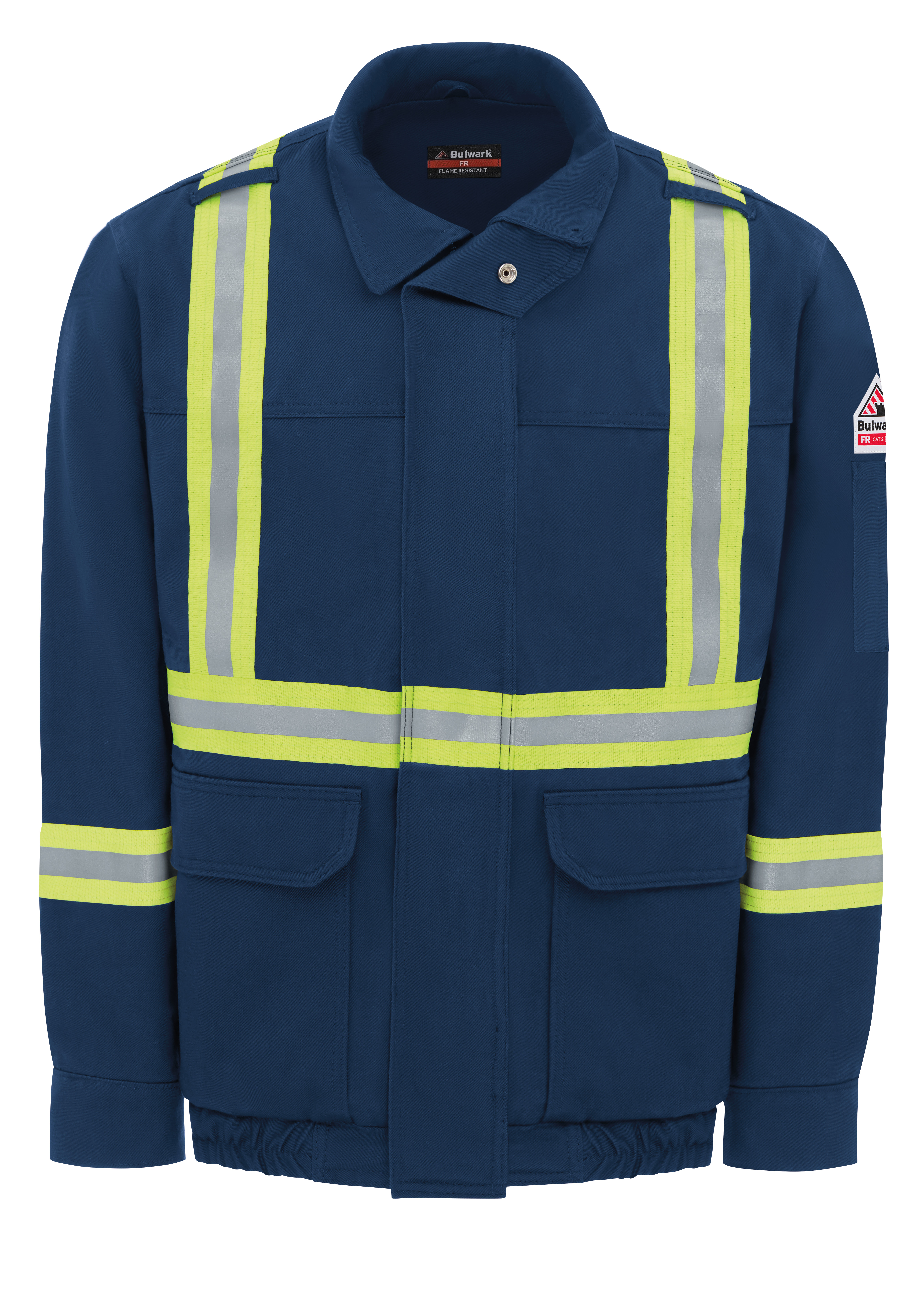 Men‘s Lined Bomber Jacket with Reflective Trim-Bulwark