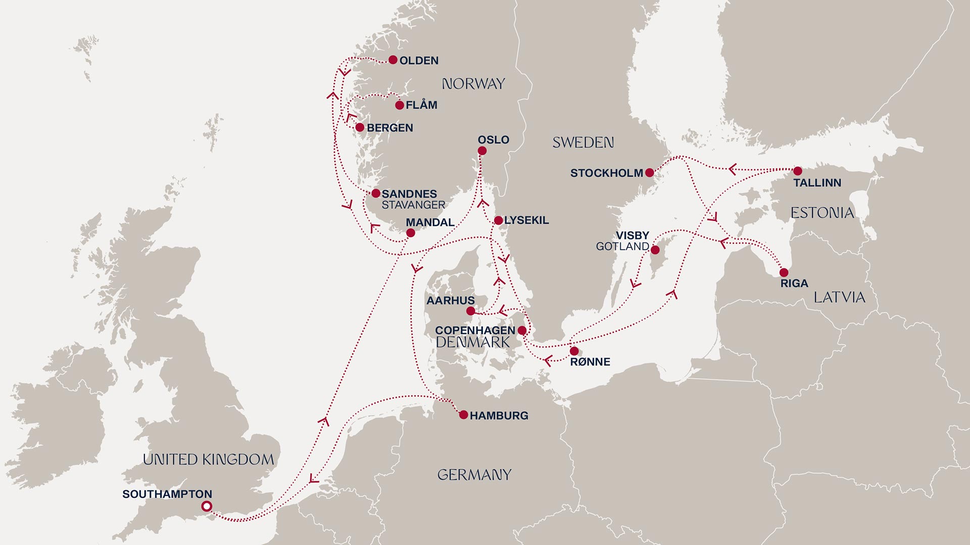 Itinerary map