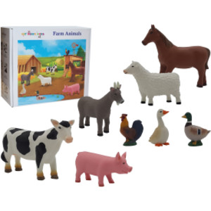 Farm Animal Playset, 8 Pieces