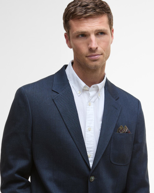 Linen Twill Blazer Classic Navy