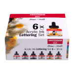 Amsterdam Acrylic Ink Lettering Set 6 x 30 mL