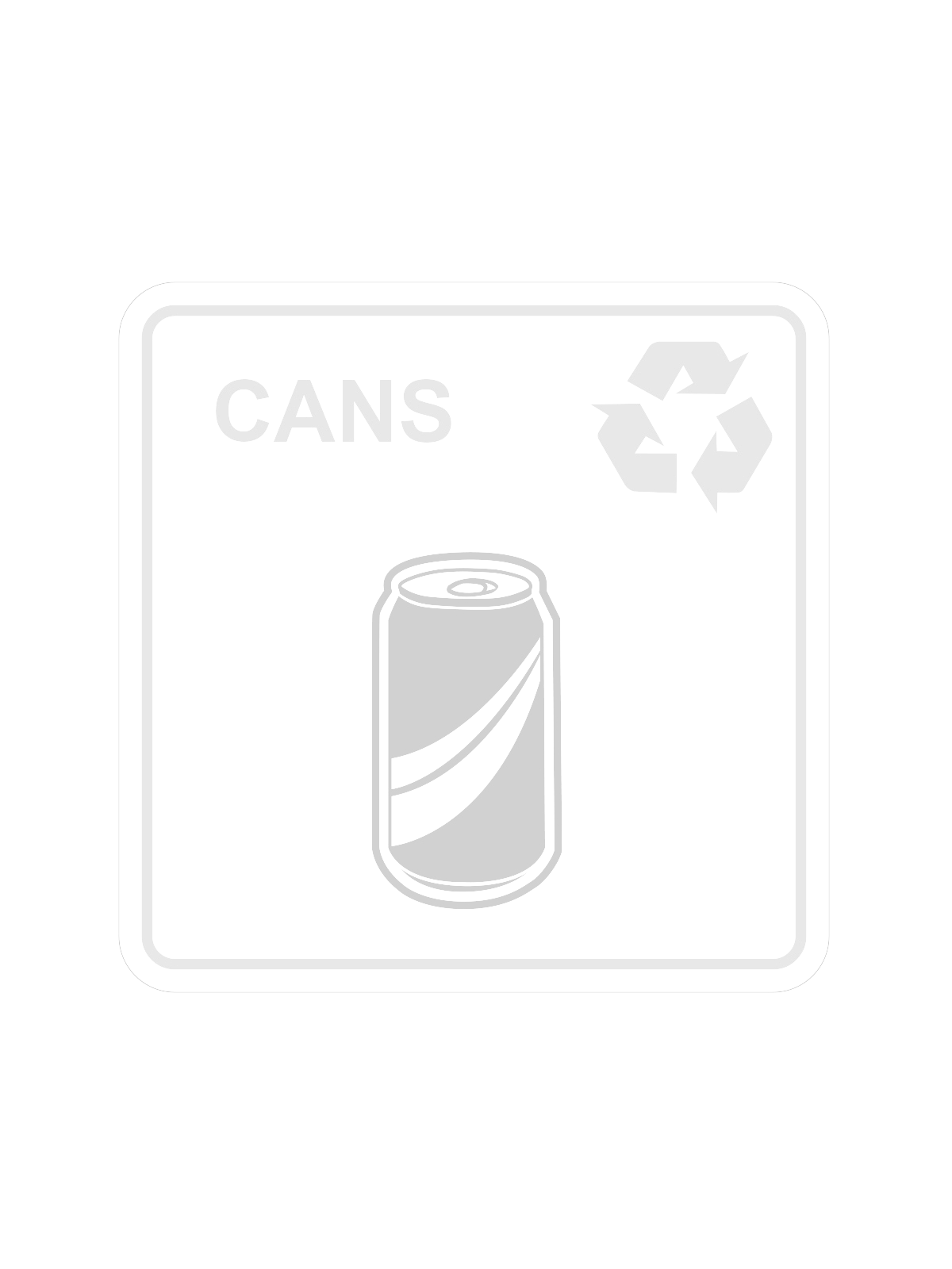 WASTE WATCHER – Label – Cans – Clear-White