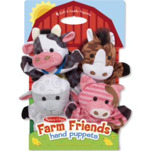 Farm Friends Hand Puppets, Set of 4