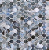 Agate 1″ Hexagon Mosaic Silk