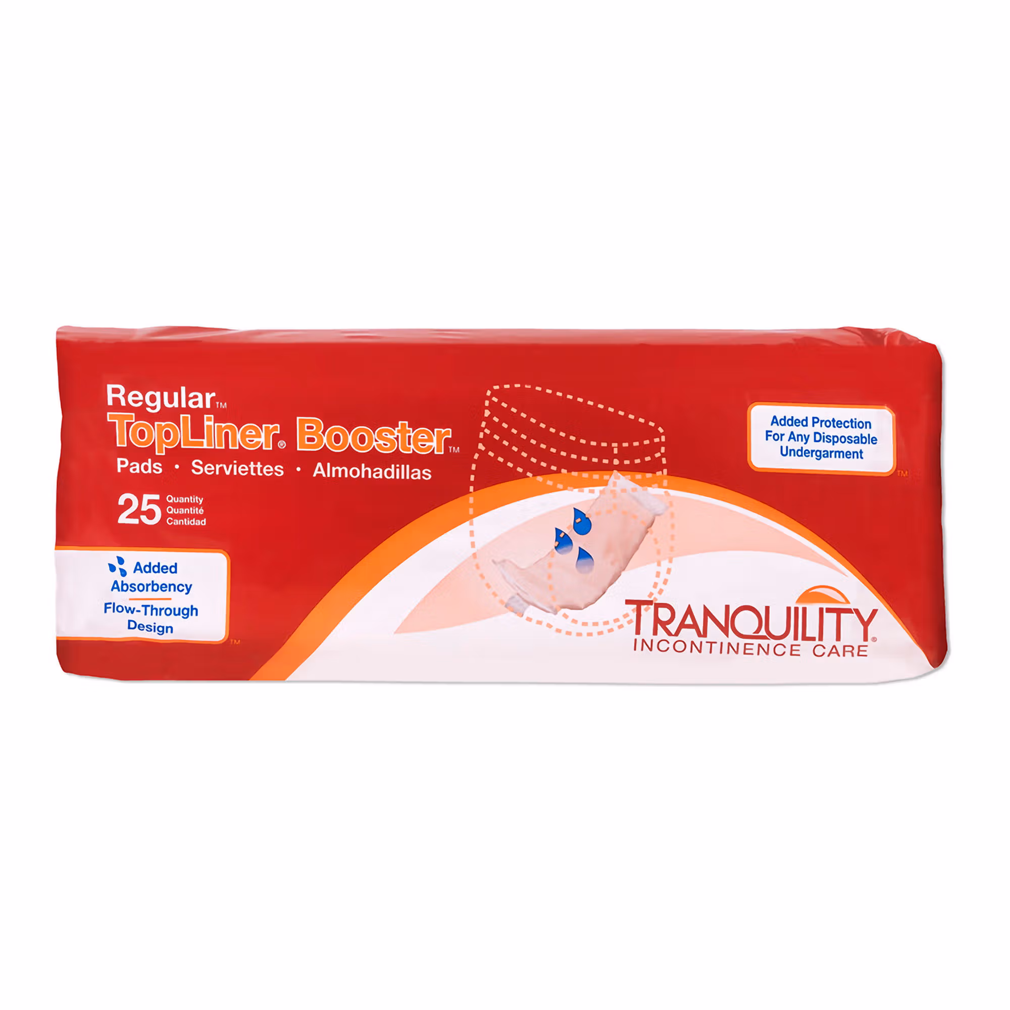 TopLiner™ Added Absorbency Incontinence Booster Pad, 4 x 14 Inch