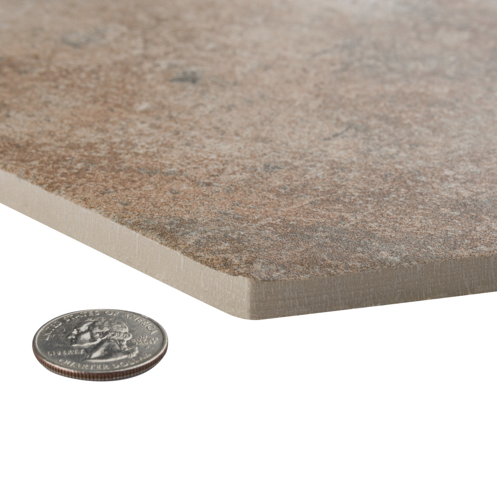 Boston Ferro Hex Crema 14-1/8 in. x 16-1/4 in. Porcelain Floor and Wall Tile