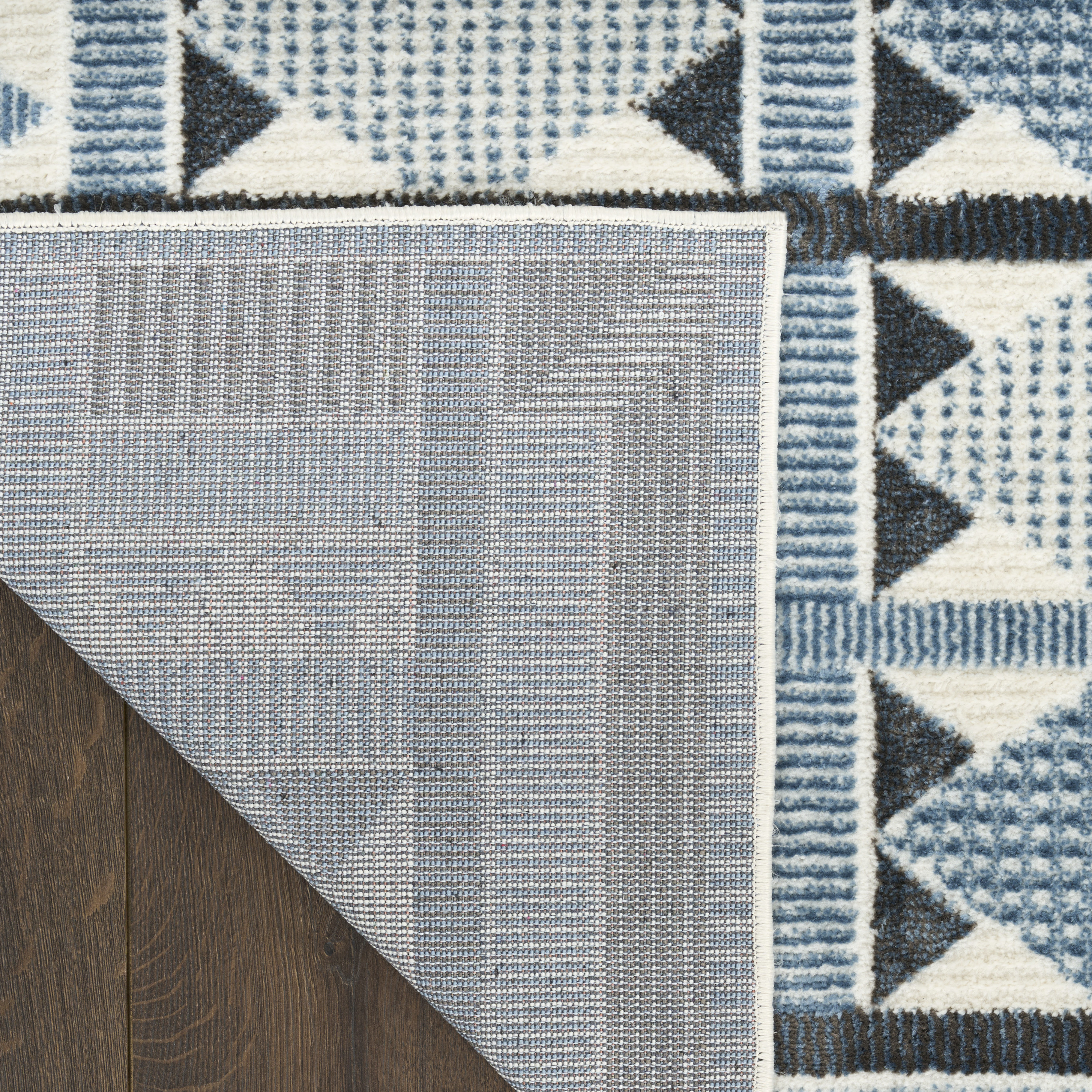 Nourison Nordic 2' x 6' Blue Modern Indoor Rug