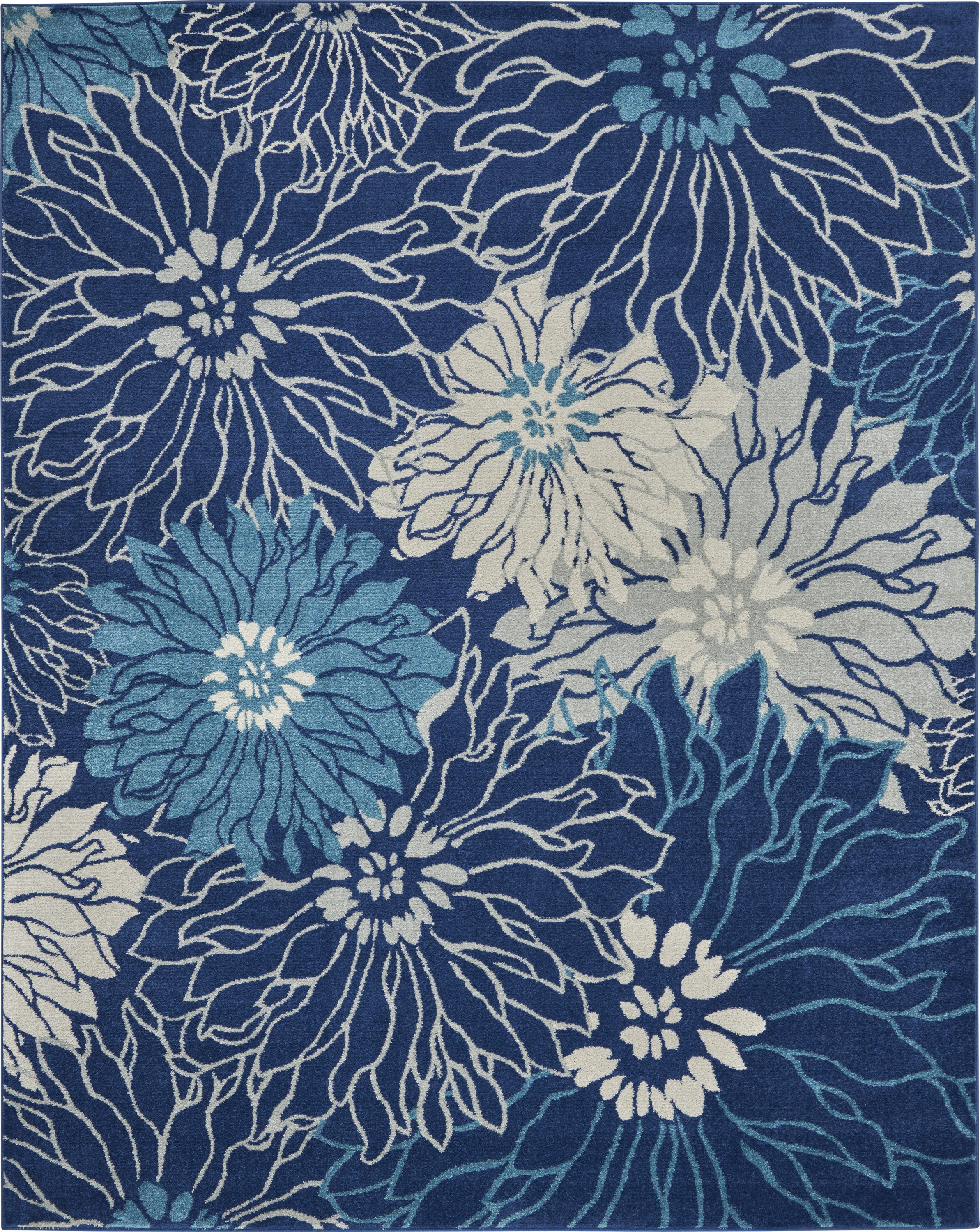 Nourison Passion 9' x 12' Navy Ivory Contemporary Indoor Rug