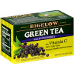 Green Tea with Elderberry plus Vitamin C - Case of 6 boxes - total of 108 teabags