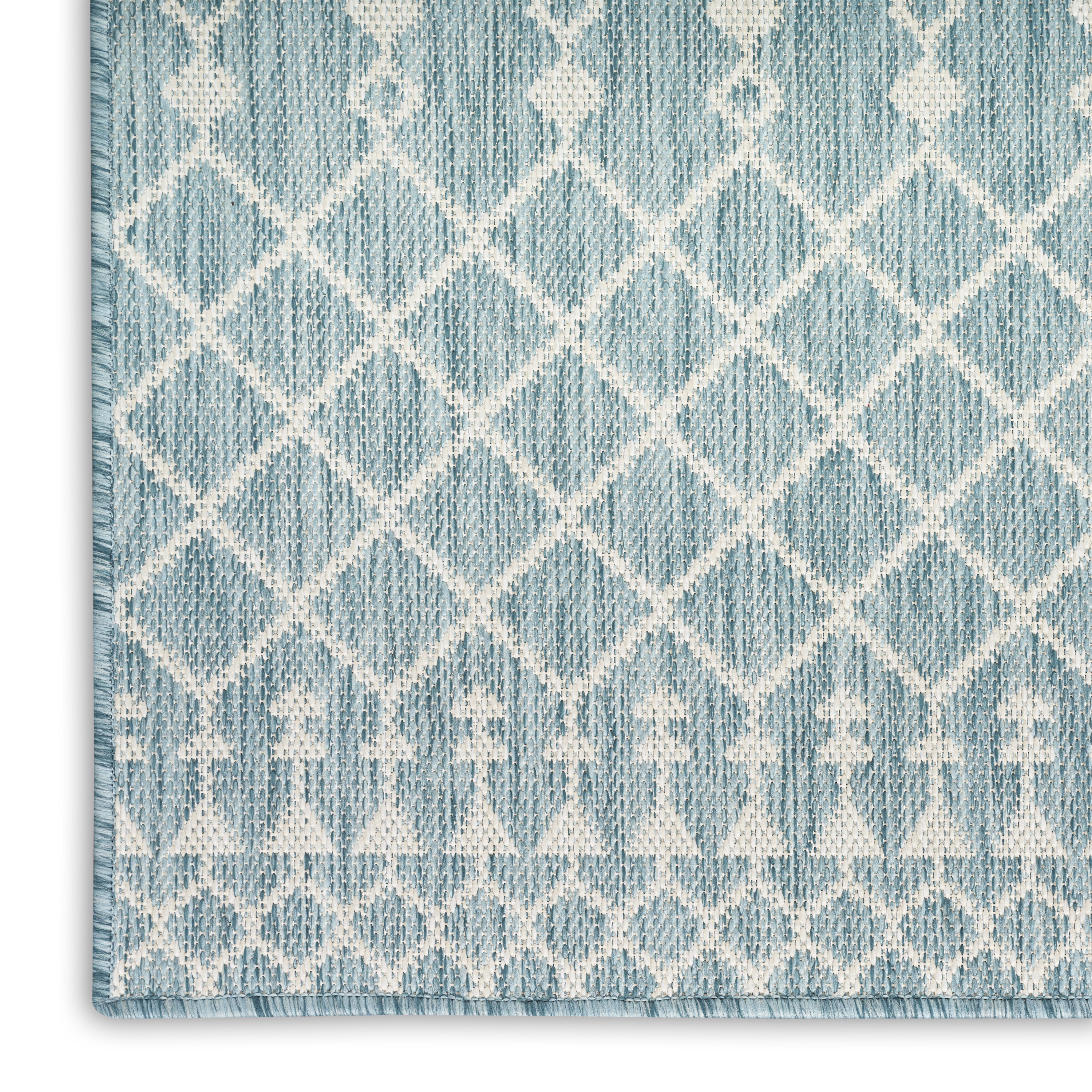 Nourison Positano 2' x 6' Aqua Modern Rug