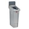 Rubbermaid Commercial, Slim Jim®, Mixed Recycling Insert, Rectangle, Resin, Gray, Receptacle Lid