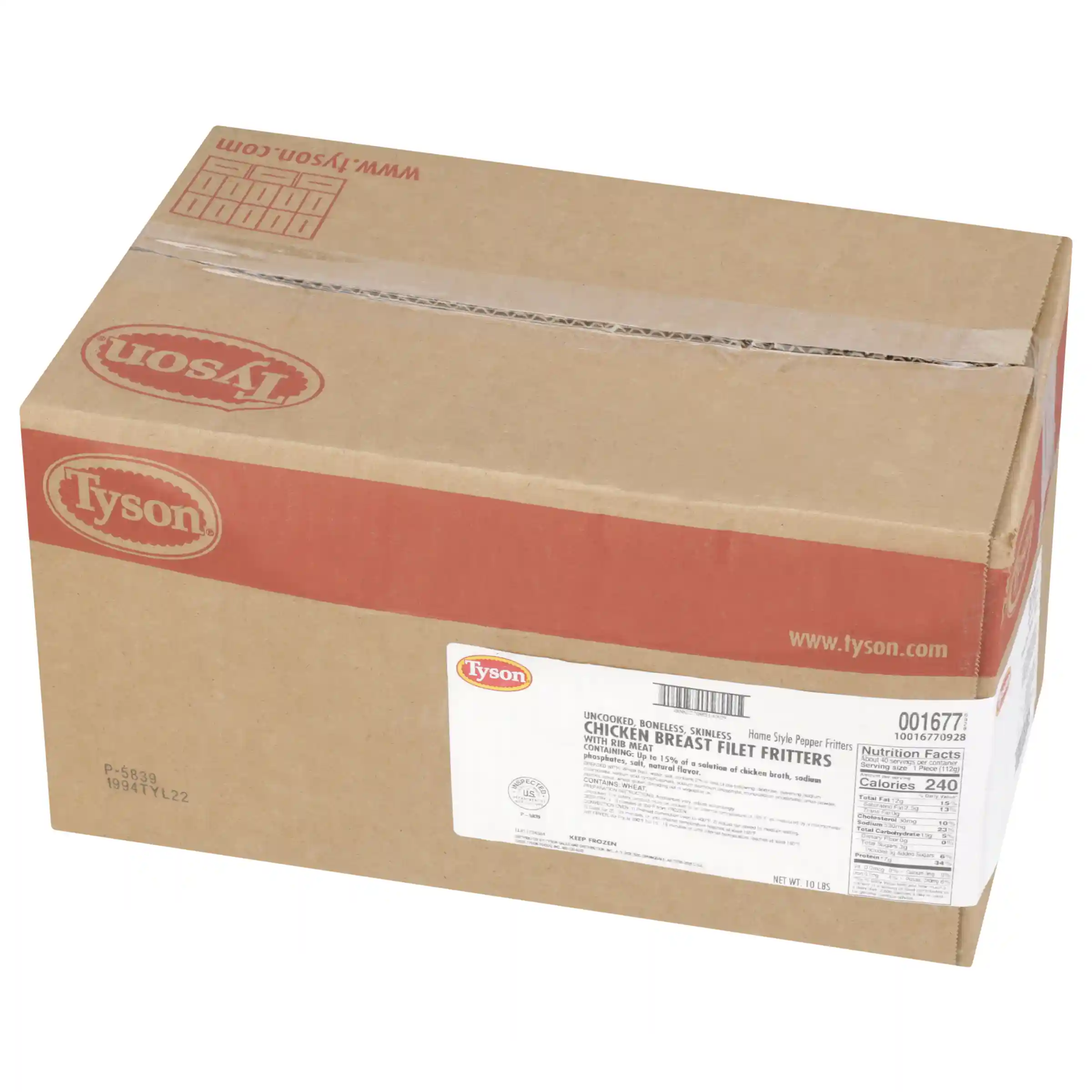 Tyson® Uncooked Homestyle Pepper Chicken Breast Filet Fritters, 4 oz._image_5