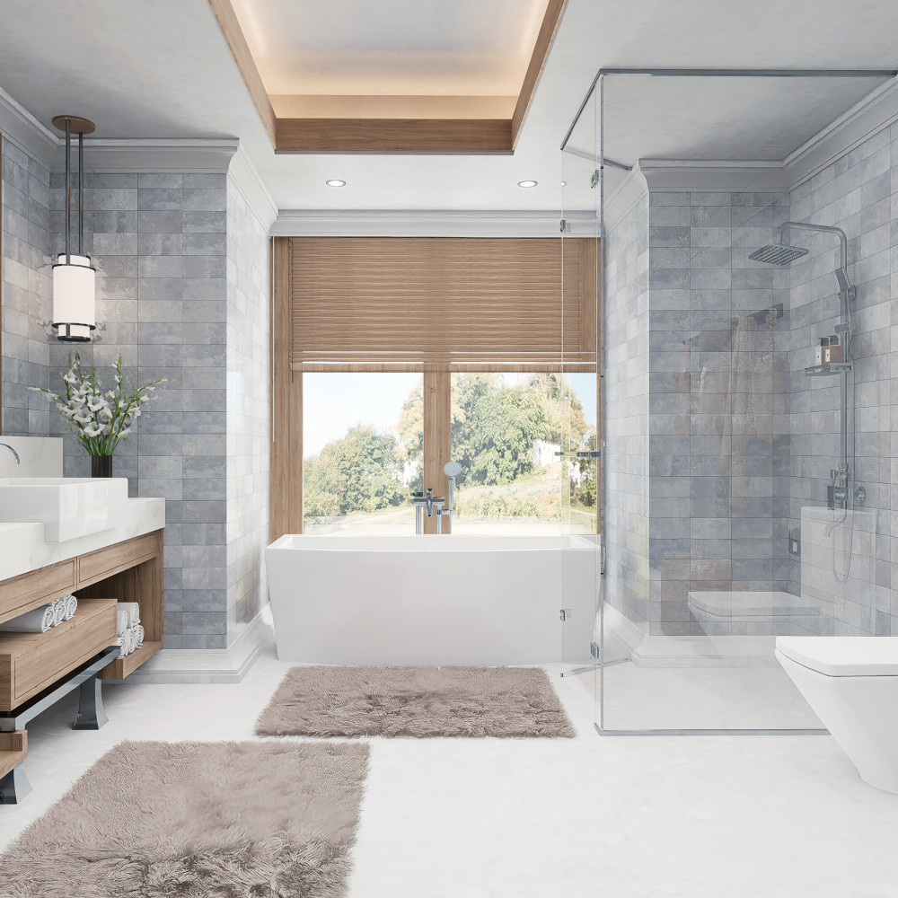 Myst Gunsmoke 4 in. x 8 in. Ceramic Wall Tile