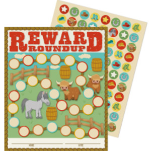 Wild Wild Classroom Mini Reward Chart with Stickers, Pack of 36