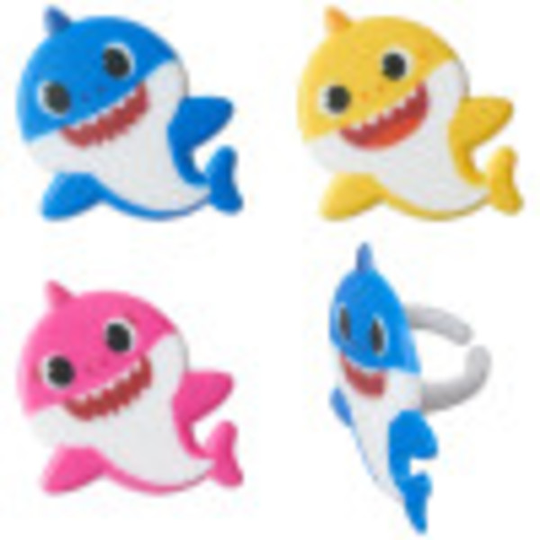 Baby Shark Mommy, Daddy and Baby Cupcake Rings DecoPac Baby Shark Mommy, Daddy and Baby Cupcake Rings DecoPac