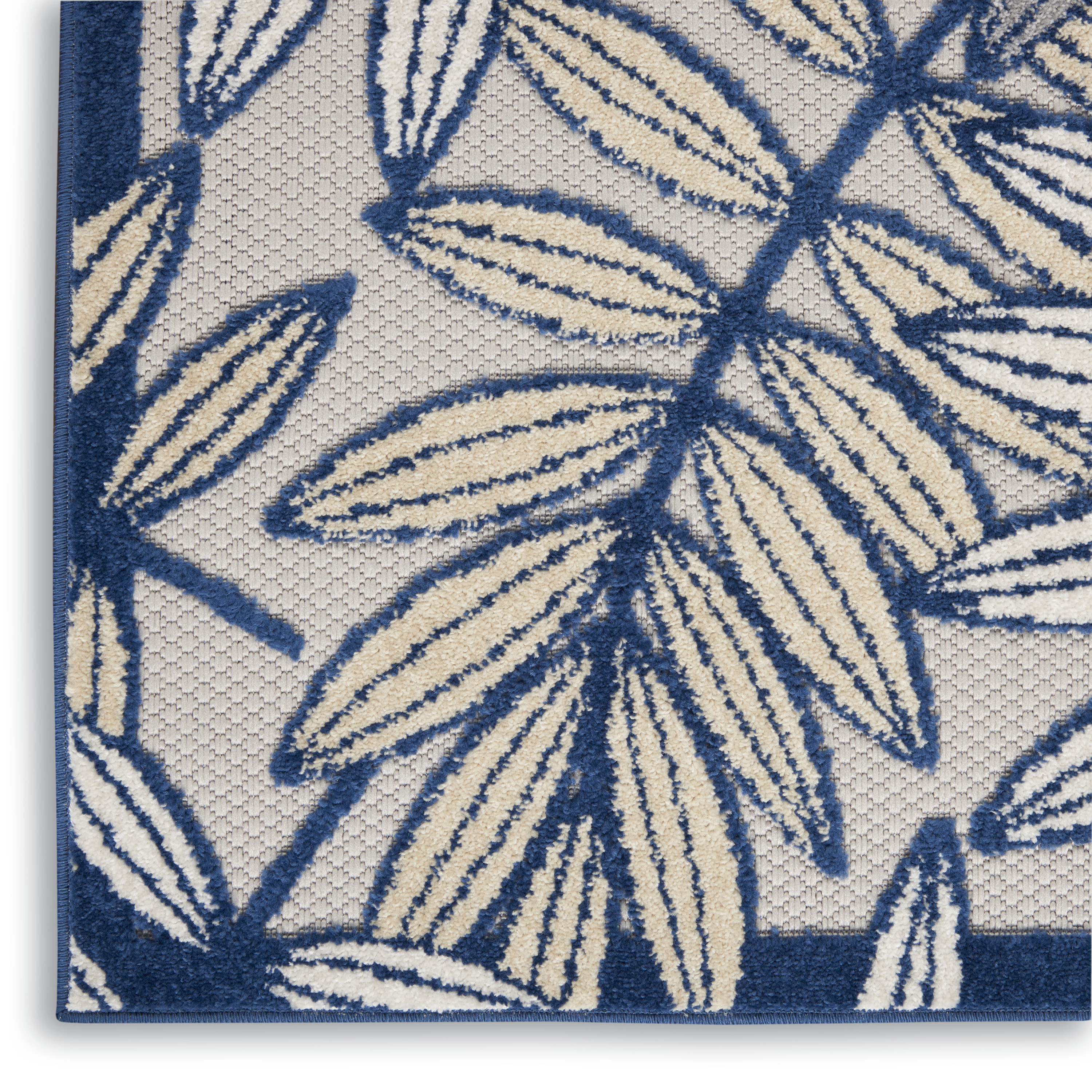 Nourison Aloha 7' x 10' Ivory Navy Tropical Rug