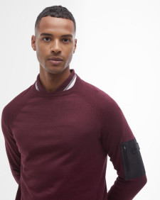 Blades Crew Neck Jumper Bordeaux