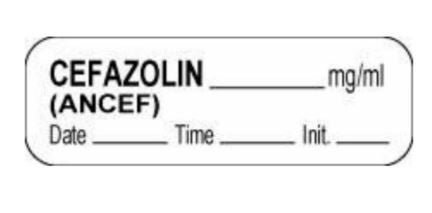 PDC Healthcare LABEL, ANES W/DATE/TIME & INITIAL WHT 1 1/2"X1/2" (1000/RL)