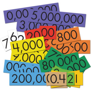 10-Value Decimals to Whole Numbers Place Value Cards Set, Pack of 100