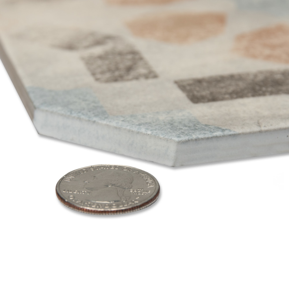 Laverton Octagon Deco Multicolor with Taco Arena 7-7/8 in. x 7-7/8 in. Porcelain Floor and Wall Tile