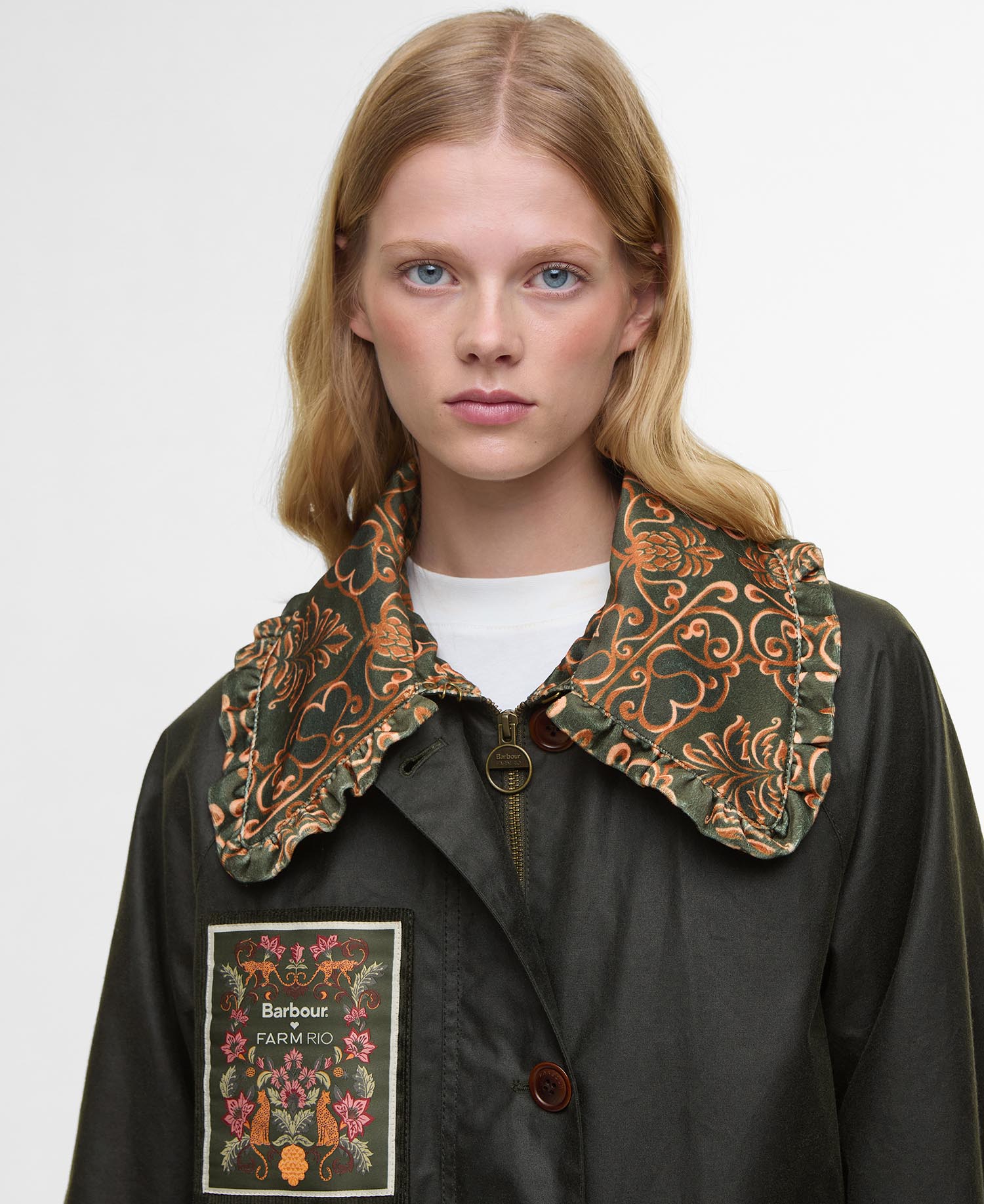 Barbour FARM Rio Maria-Clara Waxed Jacket image number 3