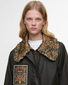 Barbour FARM Rio Maria-Clara Waxed Jacket Fern/Green Heart Print