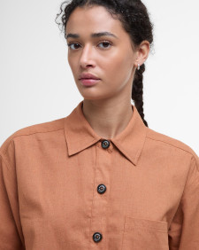 Cary Boxy Short-Sleeved Shirt Bran