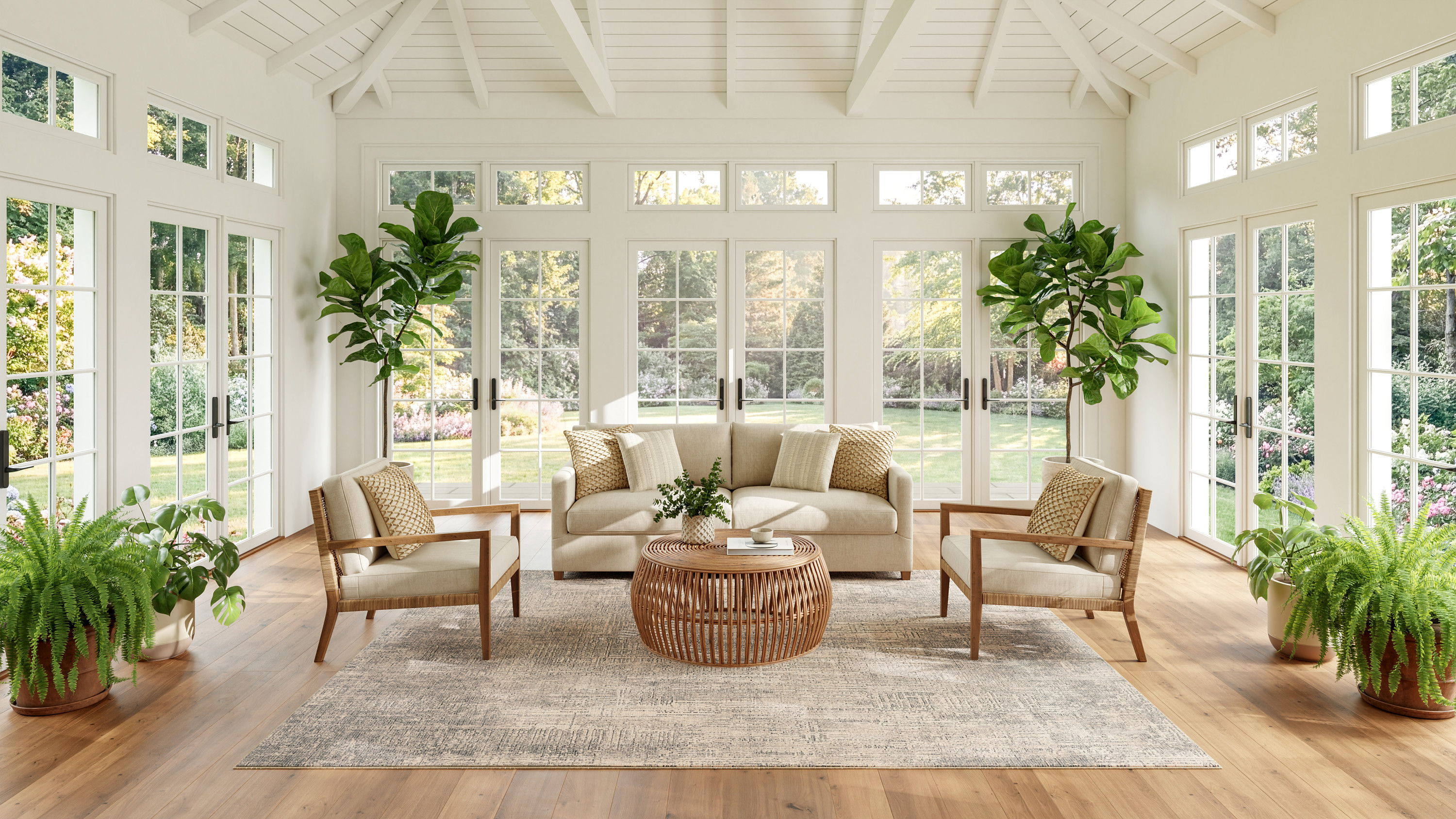 Nourison Botanical Washables 7'6" x 9'10" Taupe Modern Indoor Rug