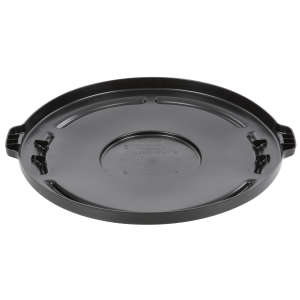 Rubbermaid Commercial, BRUTE, Self-Draining, Round, Plastic, 55 gal, Black, Receptacle Lid