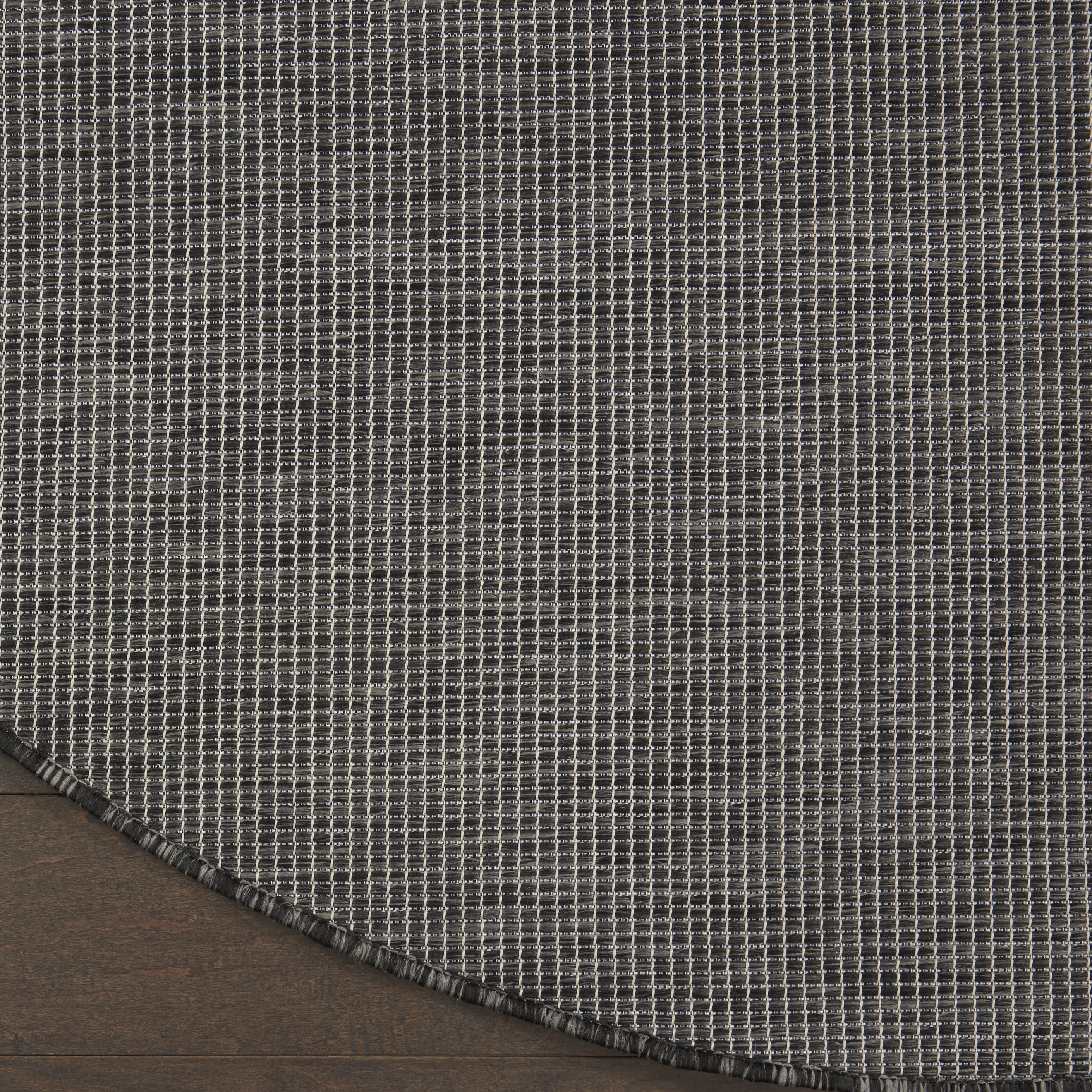 Nourison Positano 6' x Round Charcoal Modern Rug