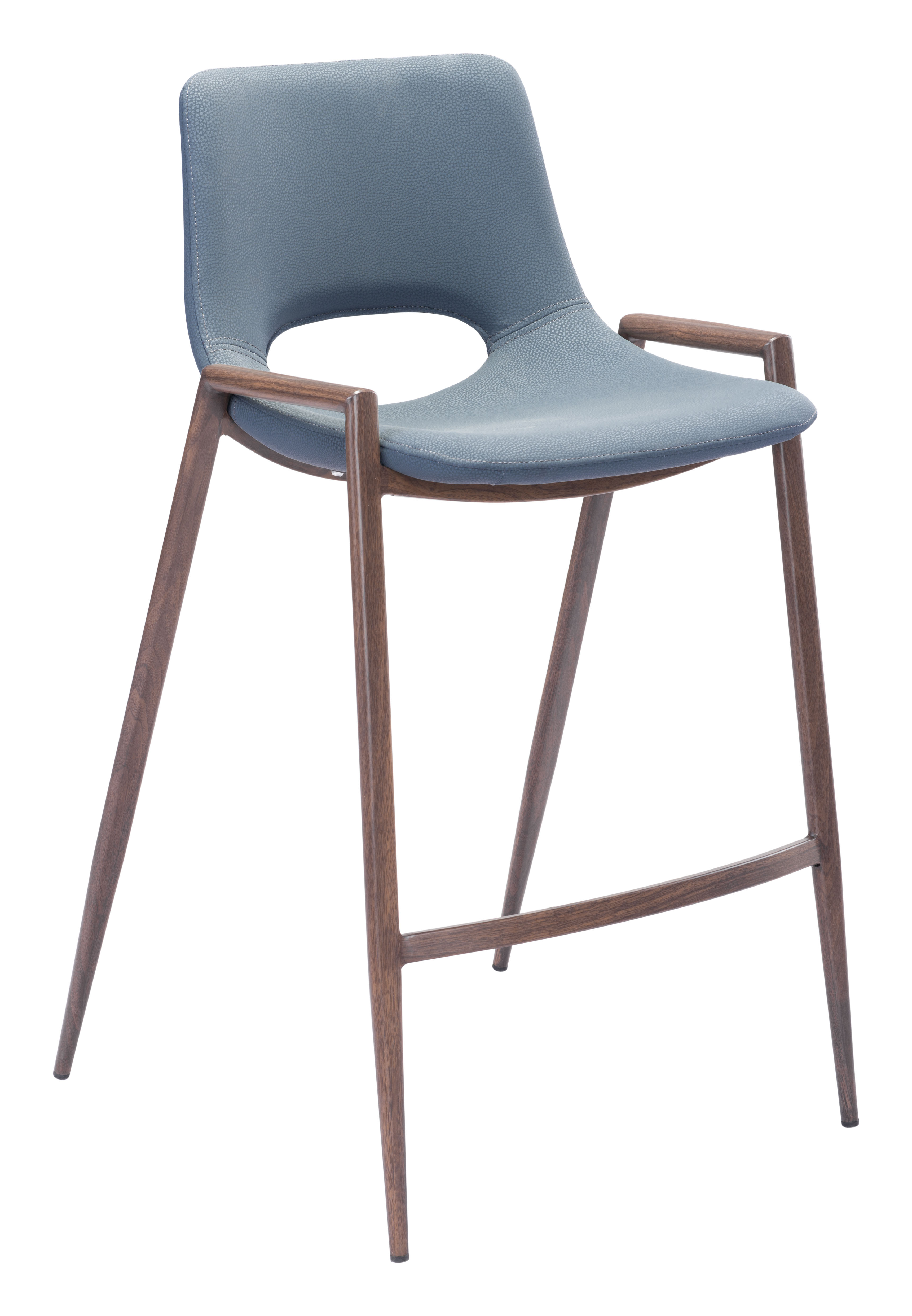 Desi Counter Stool (Set of 2) Azure Gray & Walnut product image