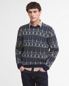 Maglione girocollo Grangetown Fair Isle Inky Blue