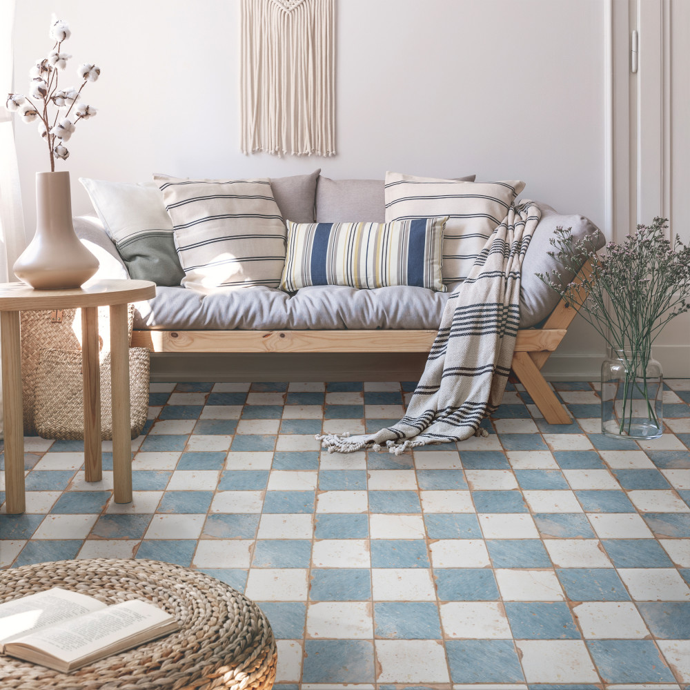 Sample – Artisan Damero Azul Ceramic Floor and Wall Tile