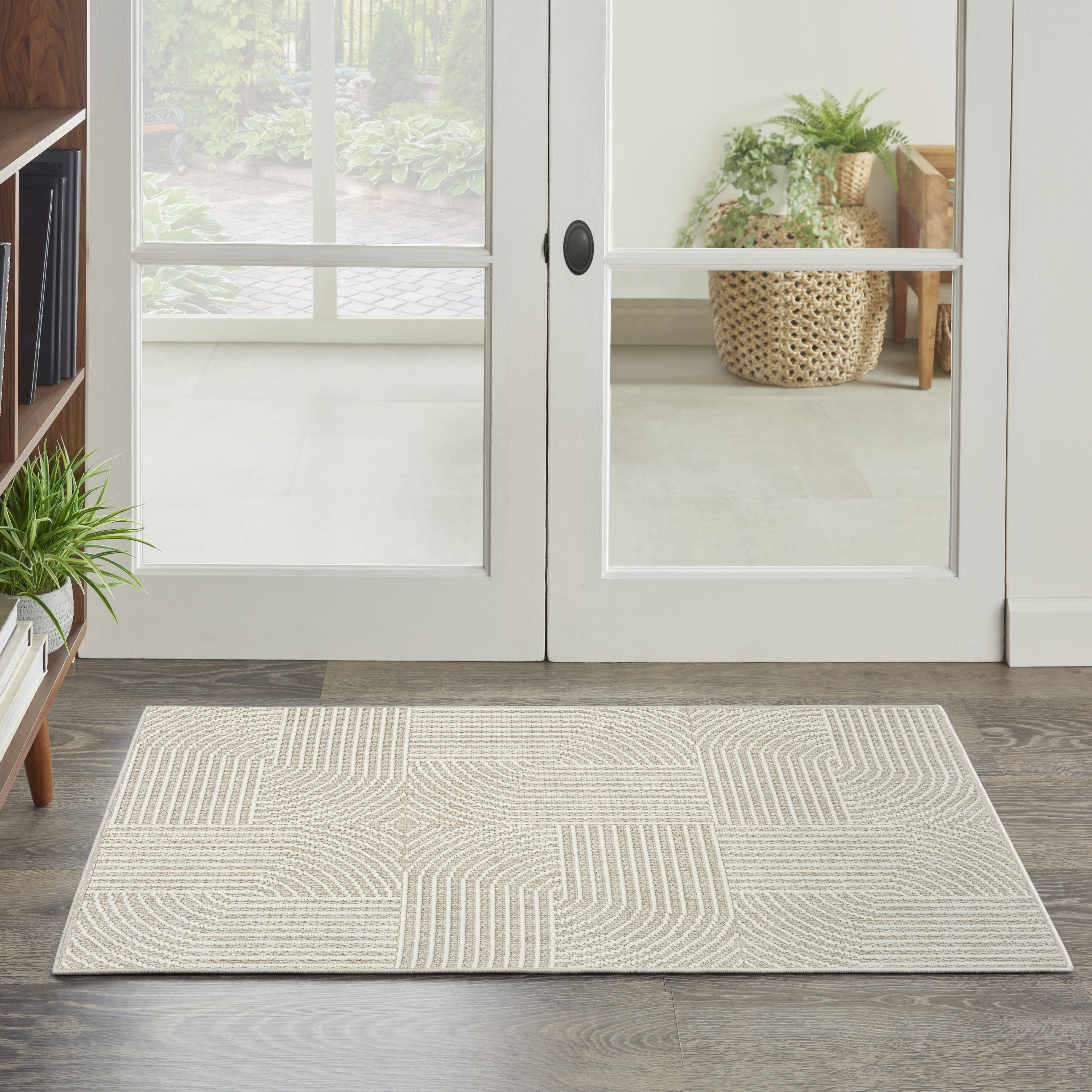 Nourison Natural Texture 2'2" x 3'9" Beige Ivory Modern Indoor Rug