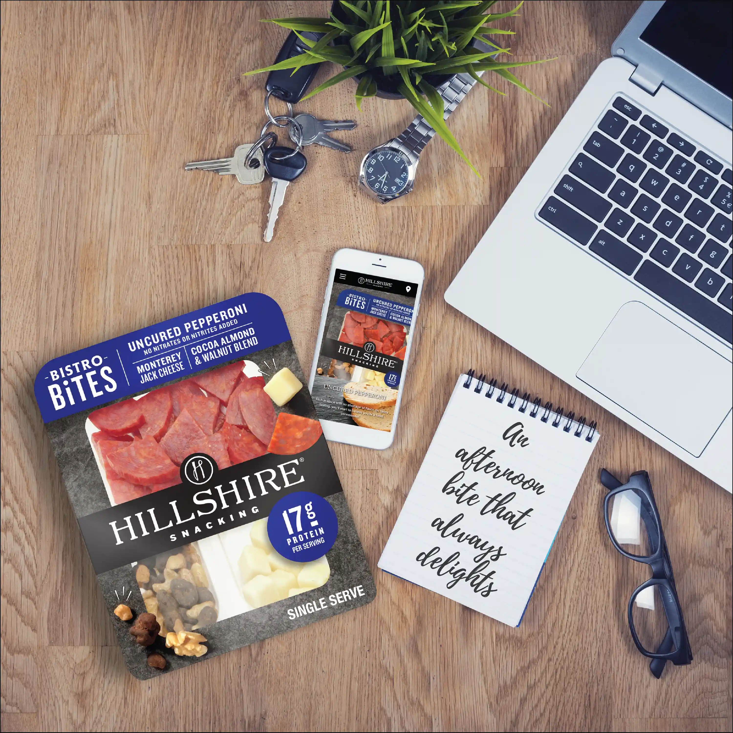 Hillshire® Snacking Bistro Bites Pepperoni and Monterey Jack Cheese, Single Serve _image_1