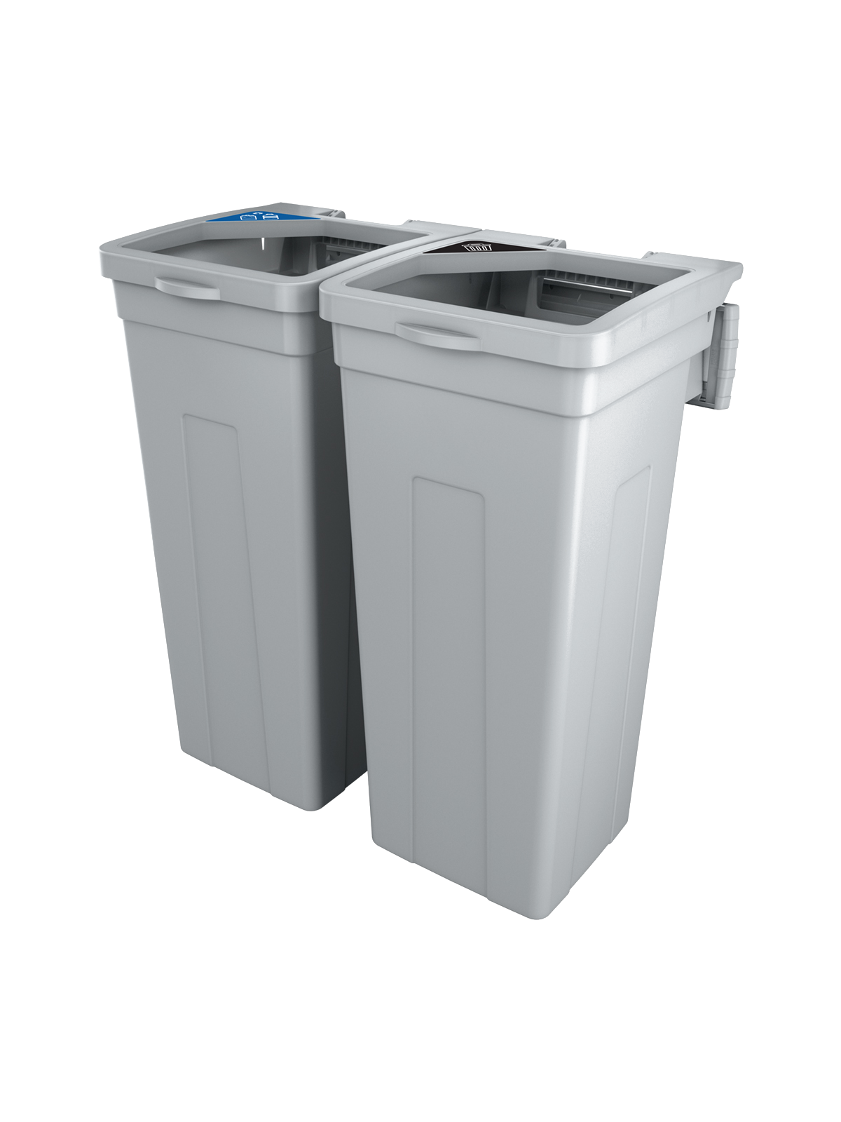 RISE – Double – Kit – Cans & Bottles-Waste – Full-Full – Grey-Grey