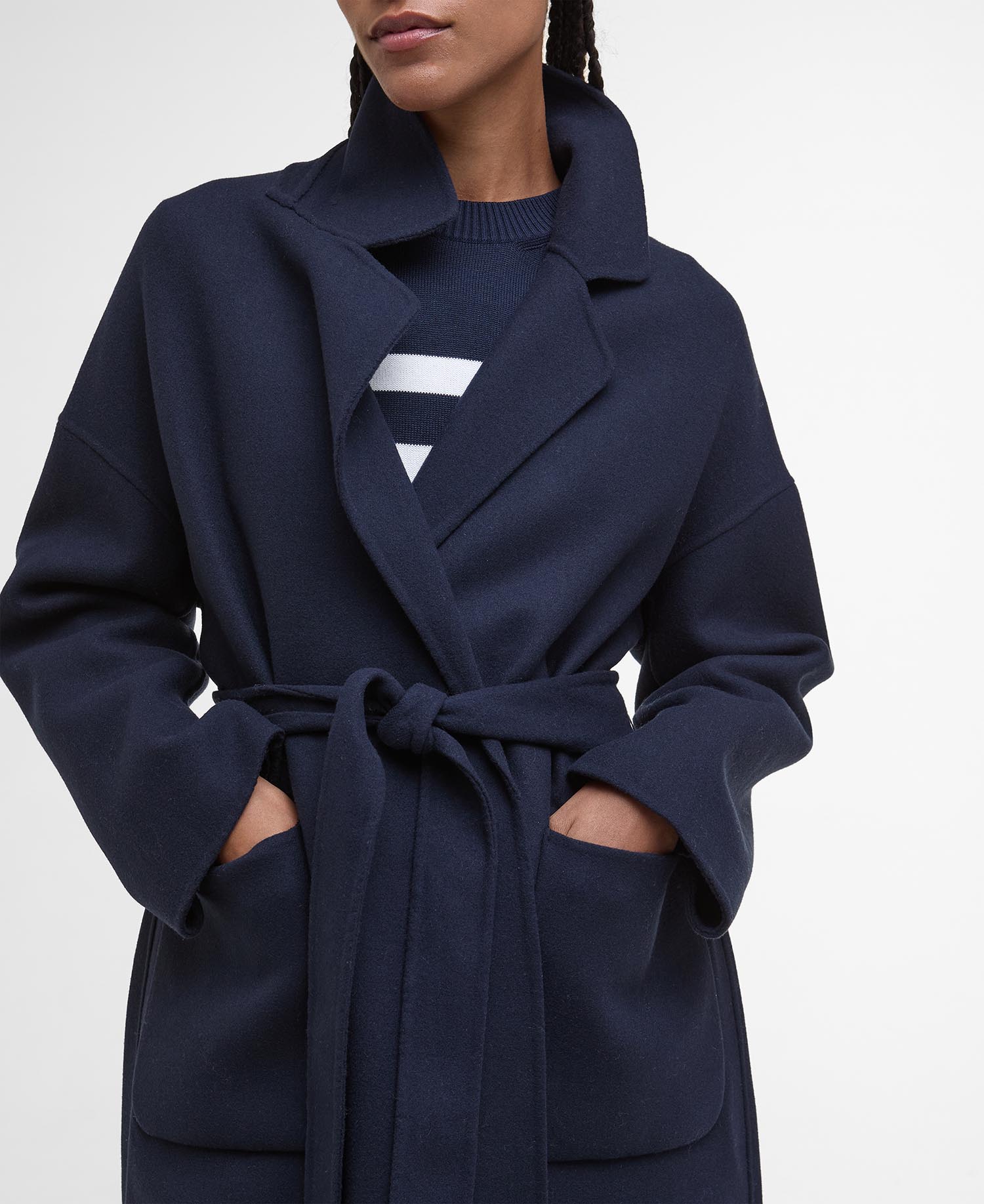 Cappotto avvolgente in lana Rachel image number 4