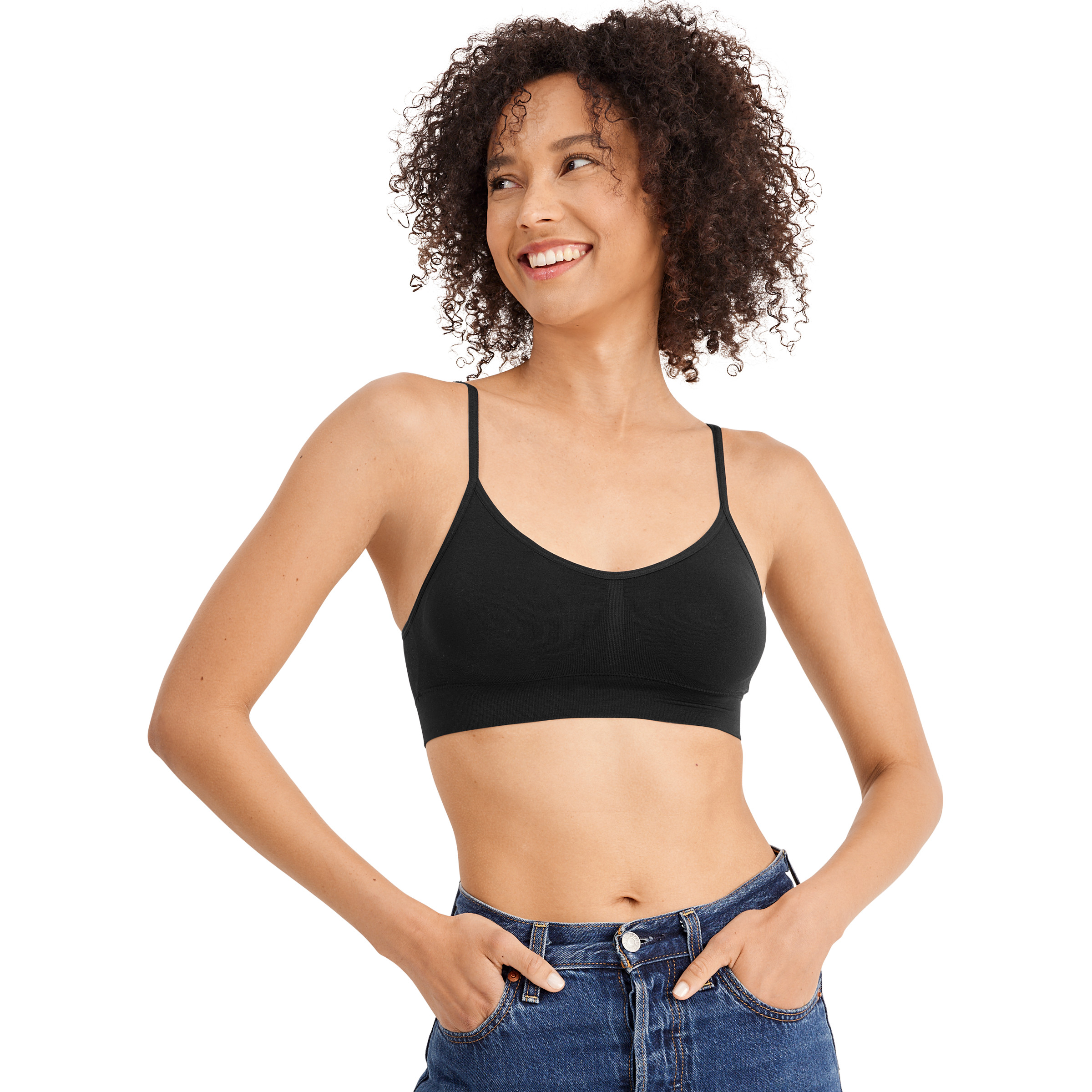 Jockey Women's Seamfree Modern Micro Stretch Cami Strap Bralette
