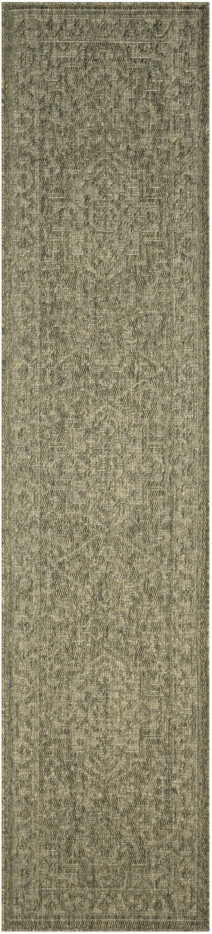 Nourison Tulum 2'2" x 8' Olive Outdoor Rug