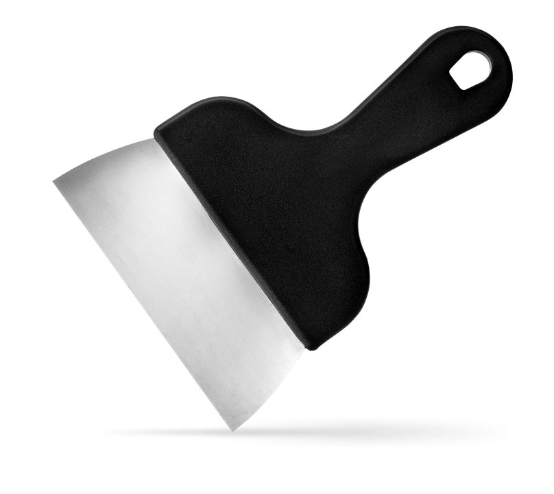 Scraper 21 x 14.5 cm stainless steel with black ABS handle